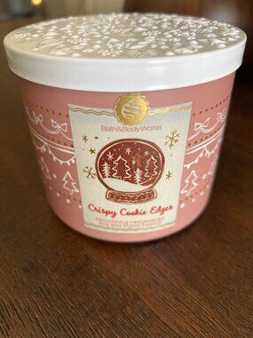 Bath & Body Works Crispy Cookie Edges 3-Wick Candle NEW